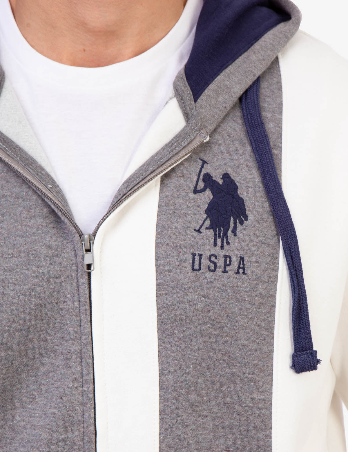 USPA COLORBLOCK FULL ZIP FLEECE HOODIE - Image 5