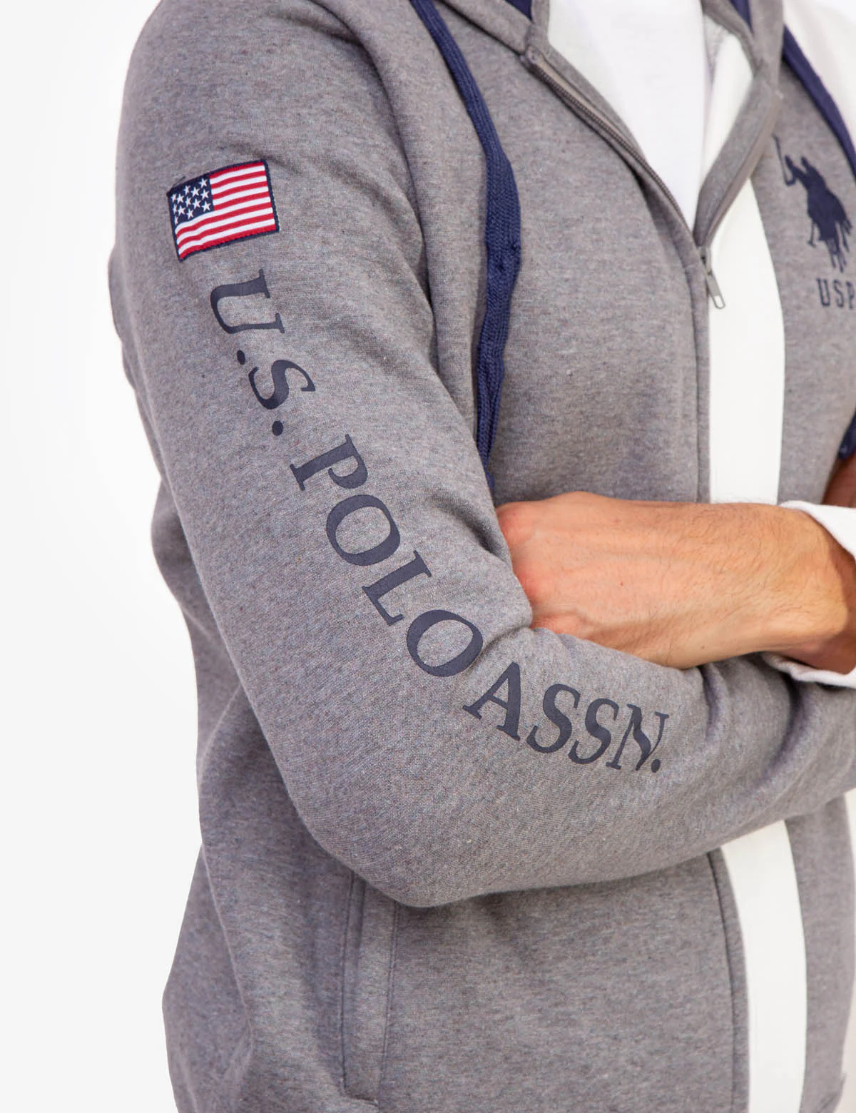 USPA COLORBLOCK FULL ZIP FLEECE HOODIE - Image 6