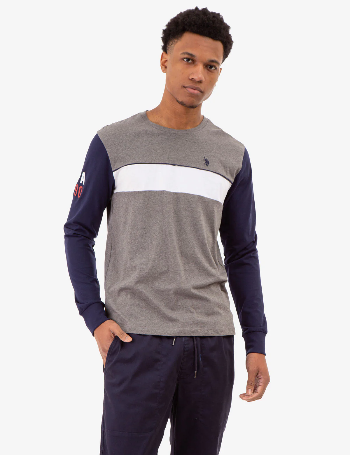 USPA COLORBLOCK LONG SLEEVE T-SHIRT - Image 7