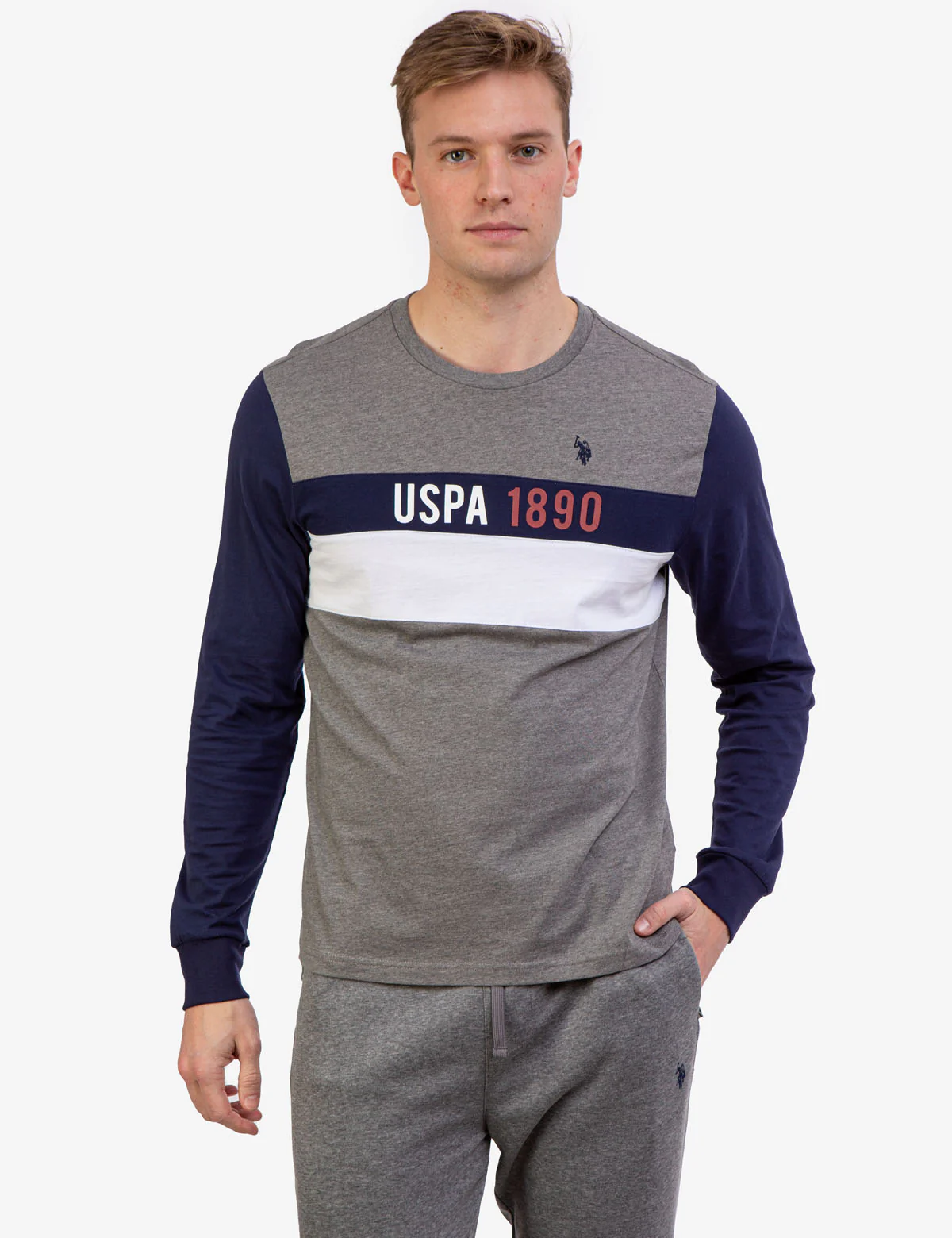 USPA COLORBLOCK LONG SLEEVE T-SHIRT
