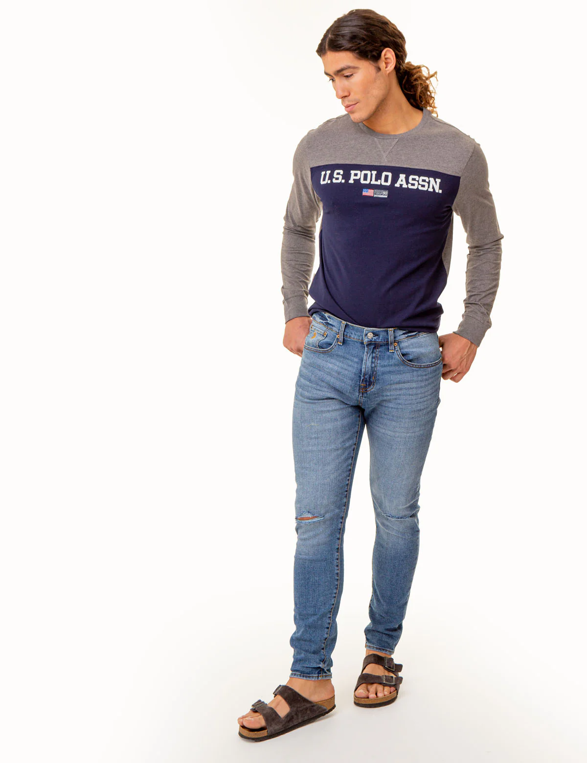 USPA COLORBLOCK LONG SLEEVE T-SHIRT - Image 2