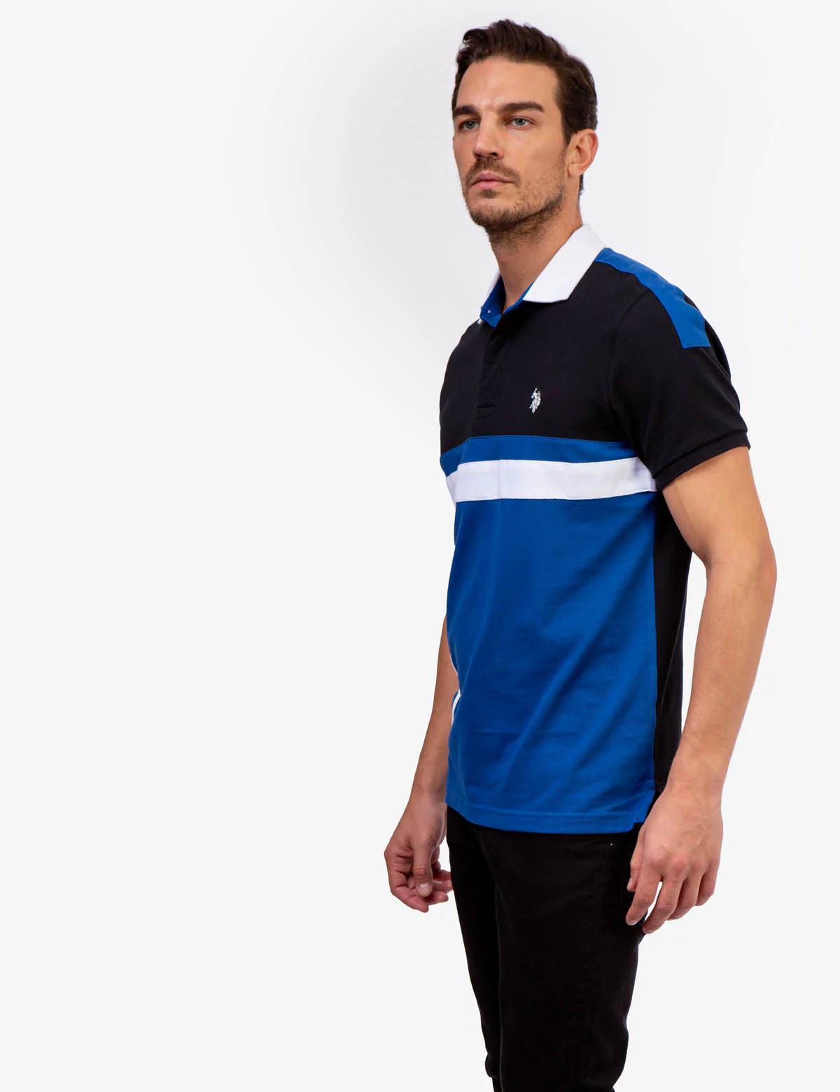 USPA COLORBLOCK PIECED POLO SHIRT - Image 3