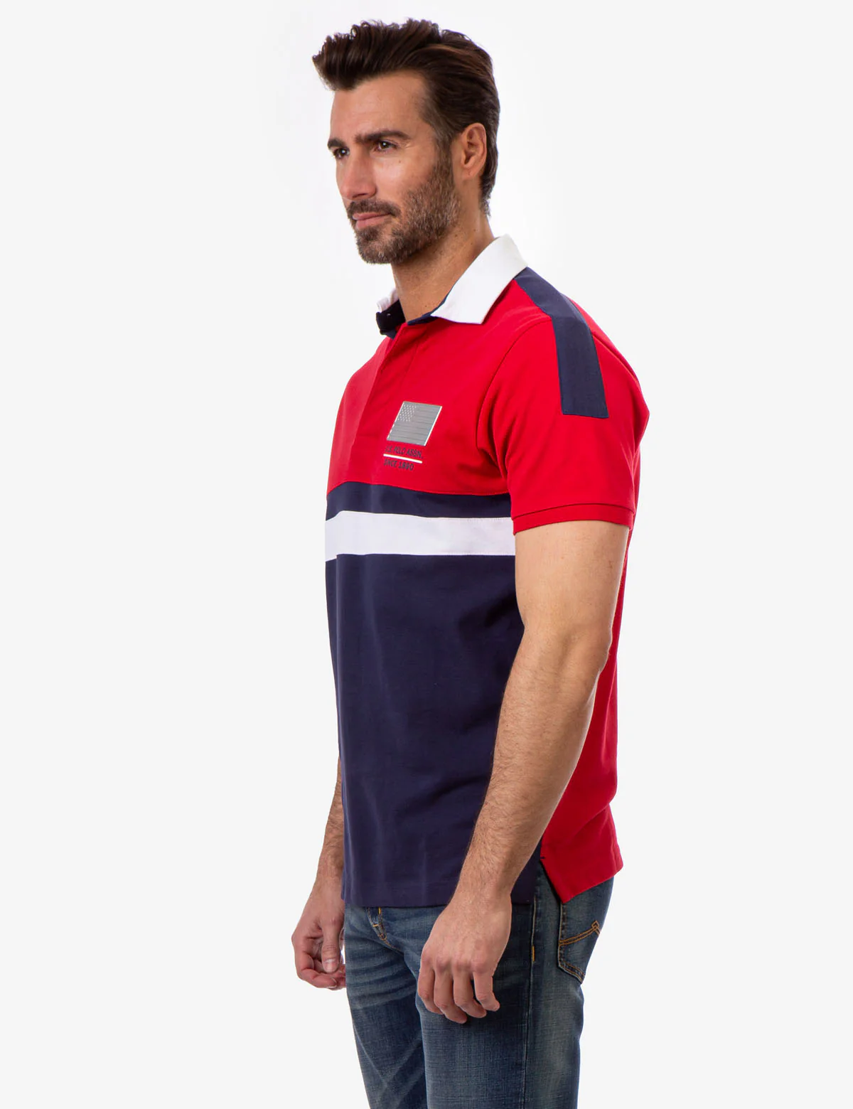 USPA COLORBLOCK SIDE LOGO POLO SHIRT - Image 2