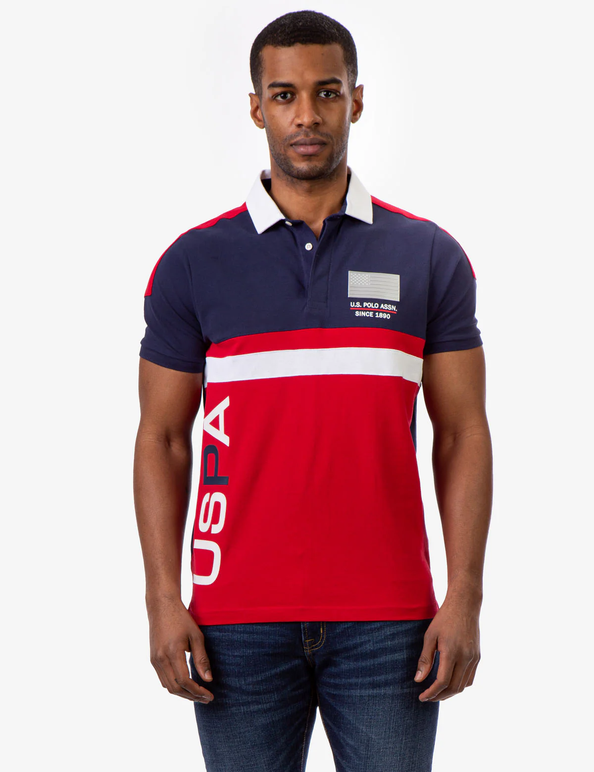 USPA COLORBLOCK SIDE LOGO POLO SHIRT - Image 6