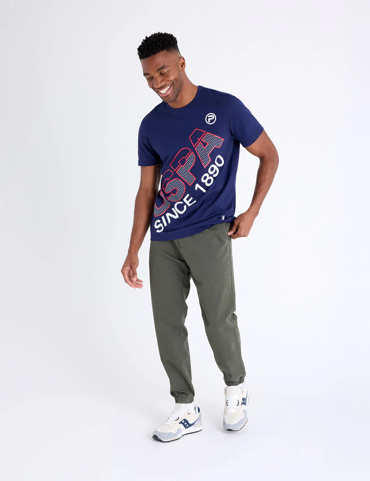 USPA CONTEMPORARY DOT PRINT JERSEY T-SHIRT - Image 2