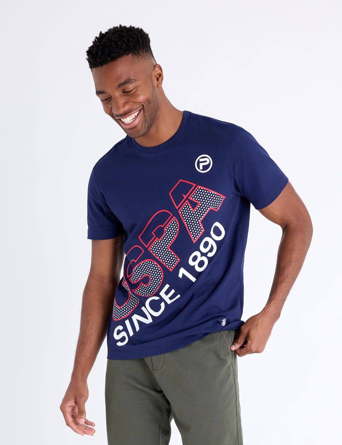 USPA CONTEMPORARY DOT PRINT JERSEY T-SHIRT - Image 4