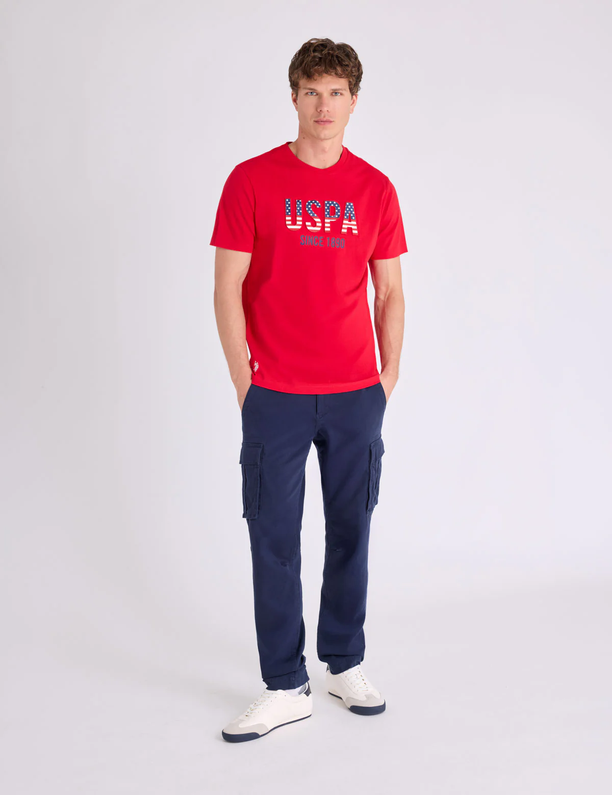 USPA EMBOSSED WORDMARK JERSEY T-SHIRT - Image 3