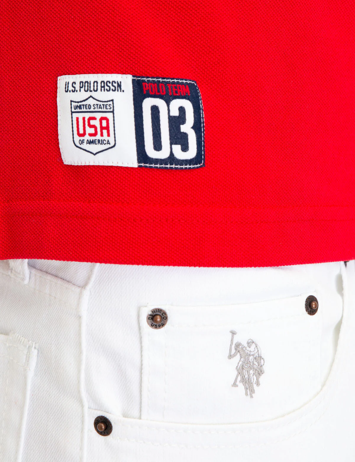USPA FLAG VERTICAL STRIPE POLO SHIRT - Image 11