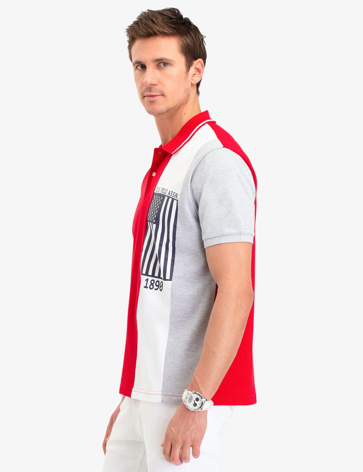 USPA FLAG VERTICAL STRIPE POLO SHIRT - Image 7