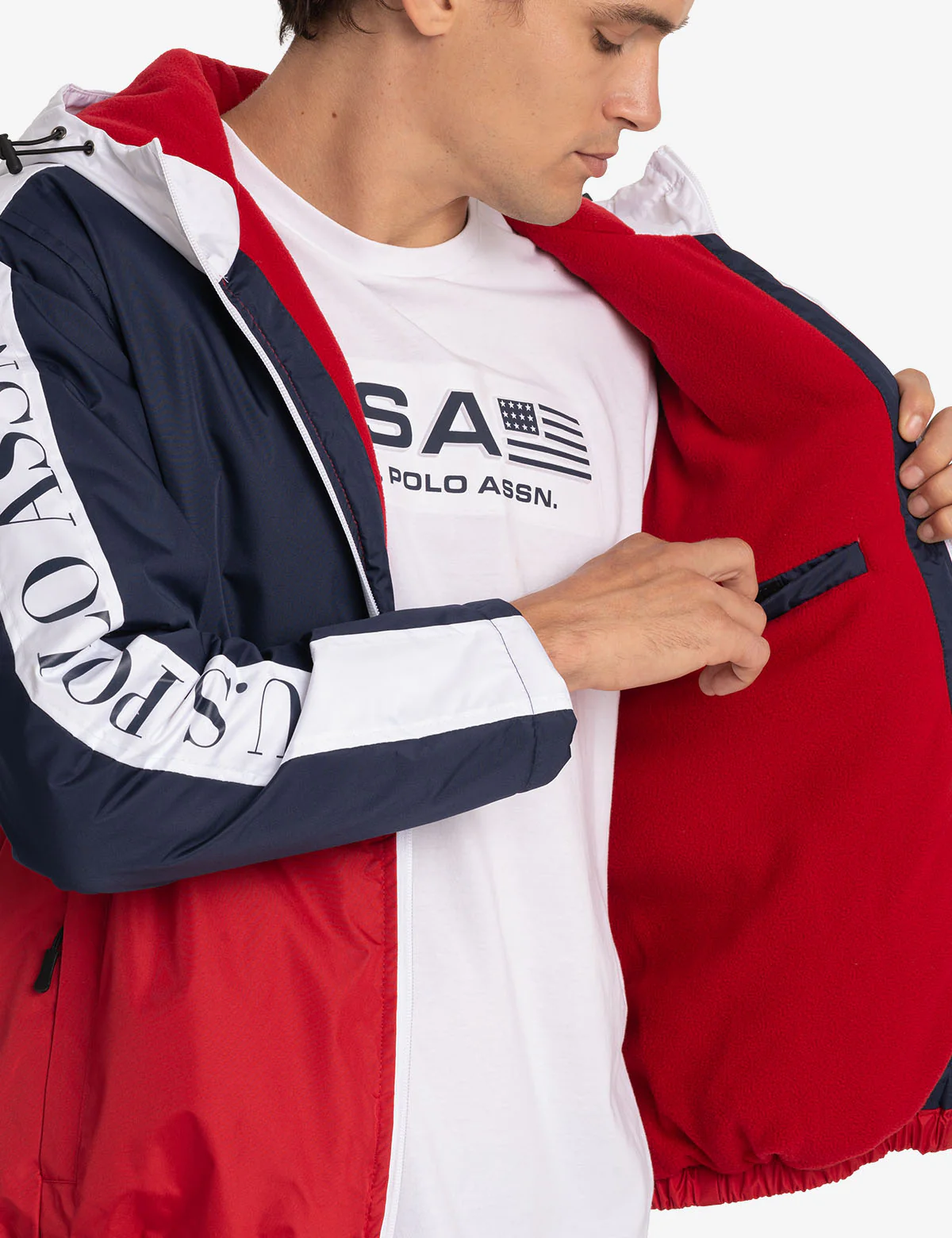 USPA FLEECE LINED COLOR BLOCK JACKET - Image 5