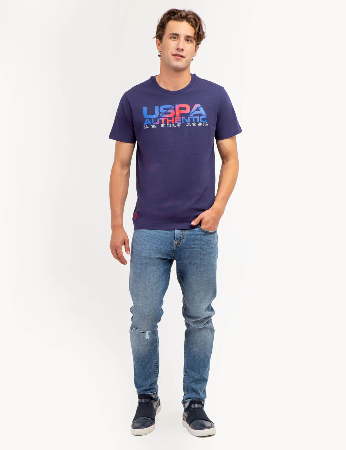 USPA GRADIENT PRINT CREW NECK T-SHIRT - Image 2