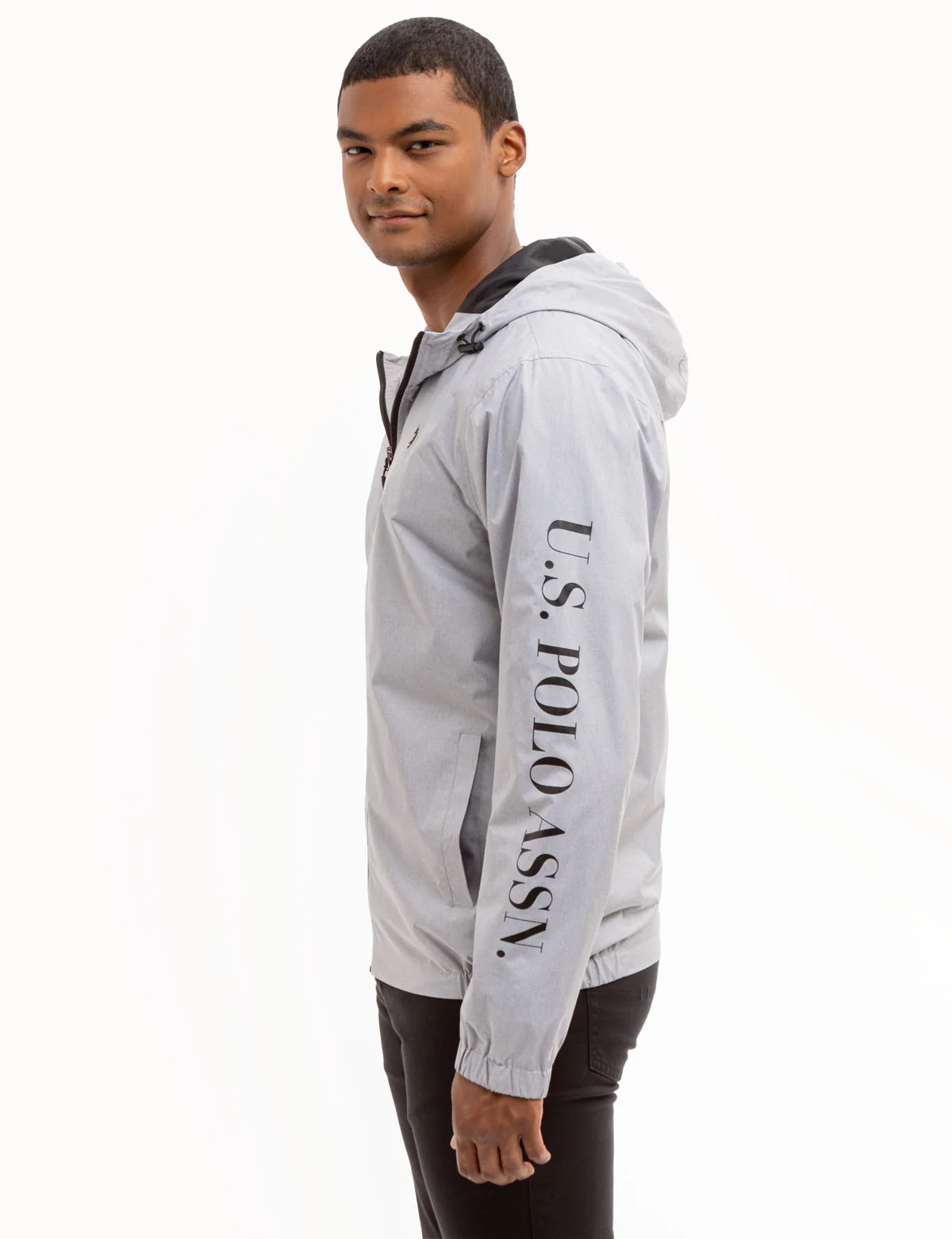 USPA HEATHERED HOODED WINDBREAKER - Image 2