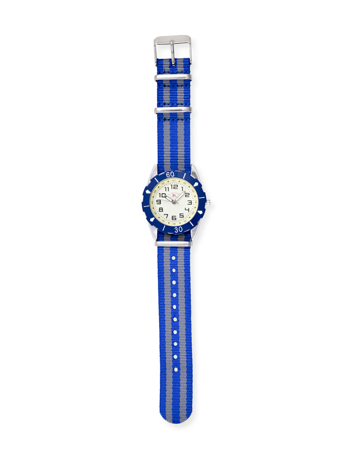 USPA JUNIOR BLUE AND GRAY NYLON STRAP WATCH - Image 3