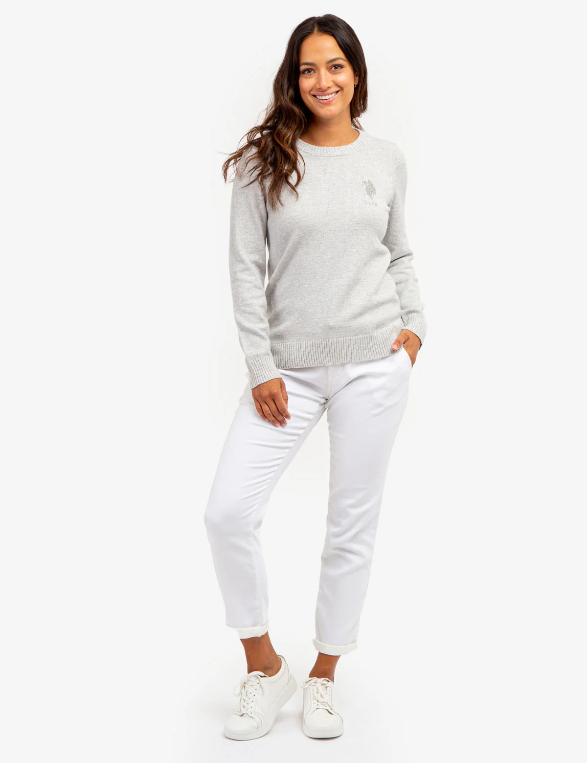 USPA MARLED CREW NECK SWEATER - Image 2