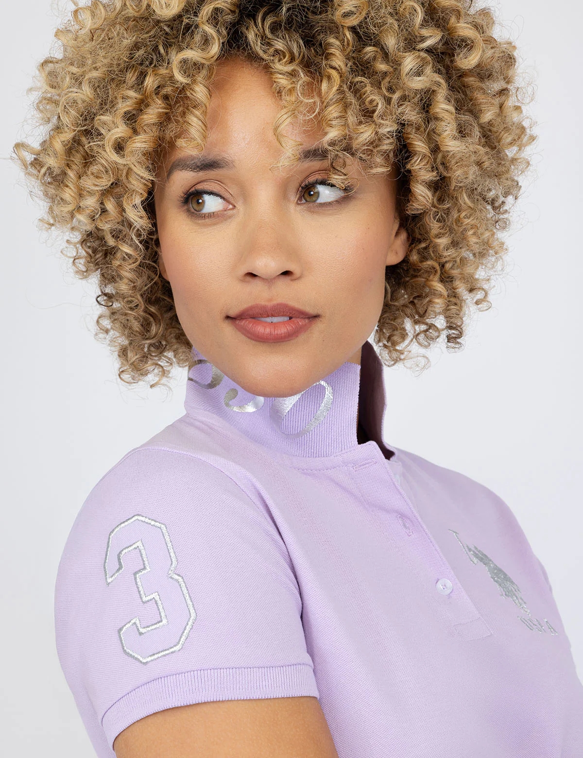 USPA METALLIC PRINT POLO SHIRT - Image 2