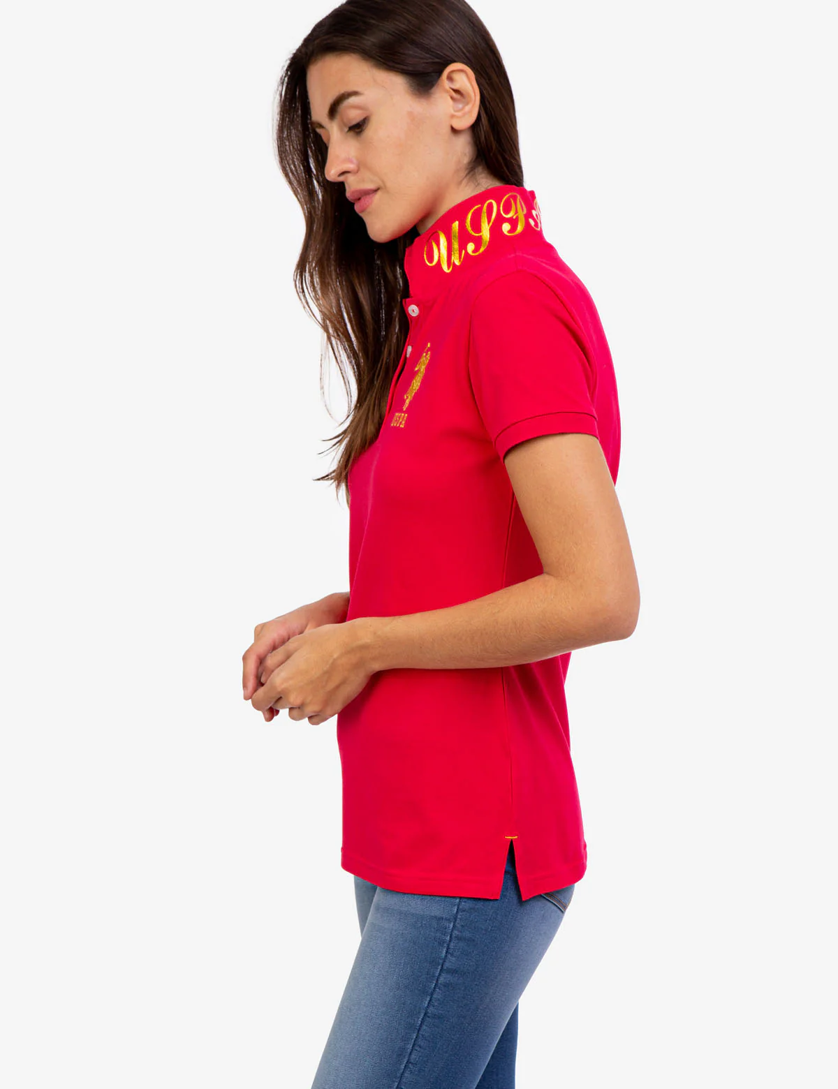 USPA METALLIC PRINT POLO SHIRT - Image 3
