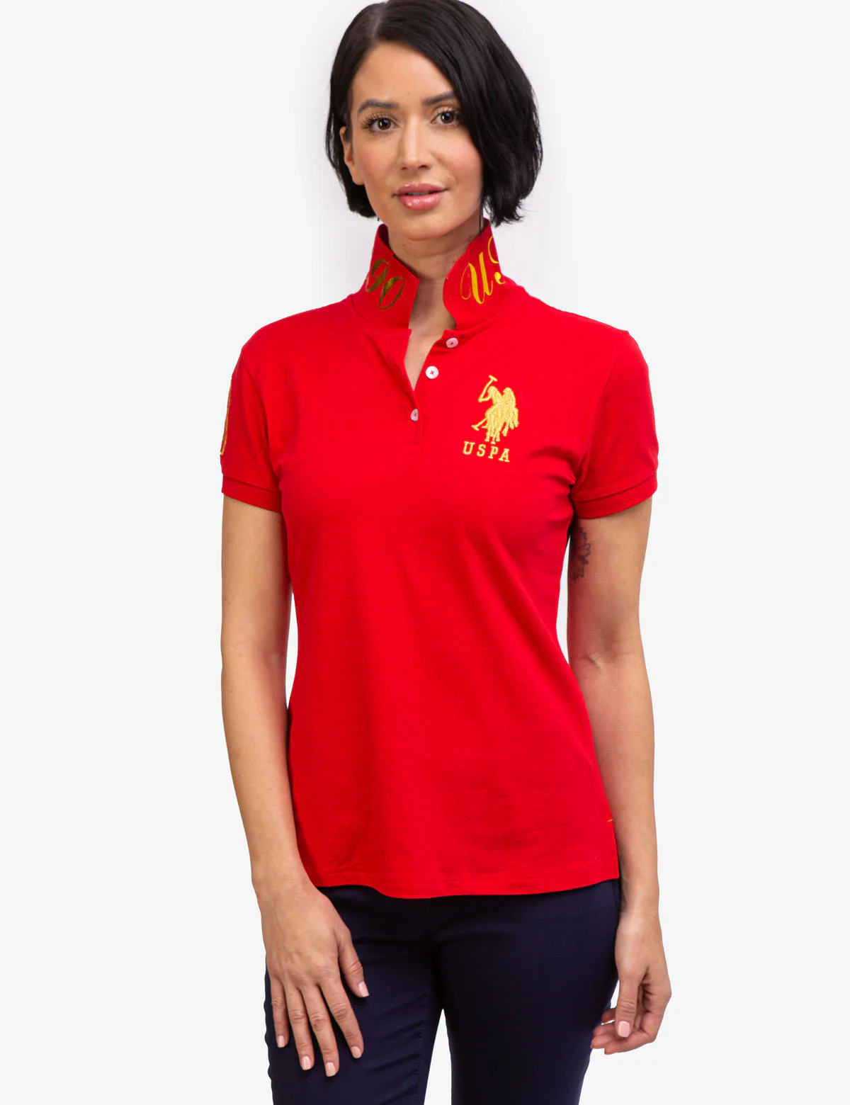 USPA METALLIC PRINT POLO SHIRT - Image 2