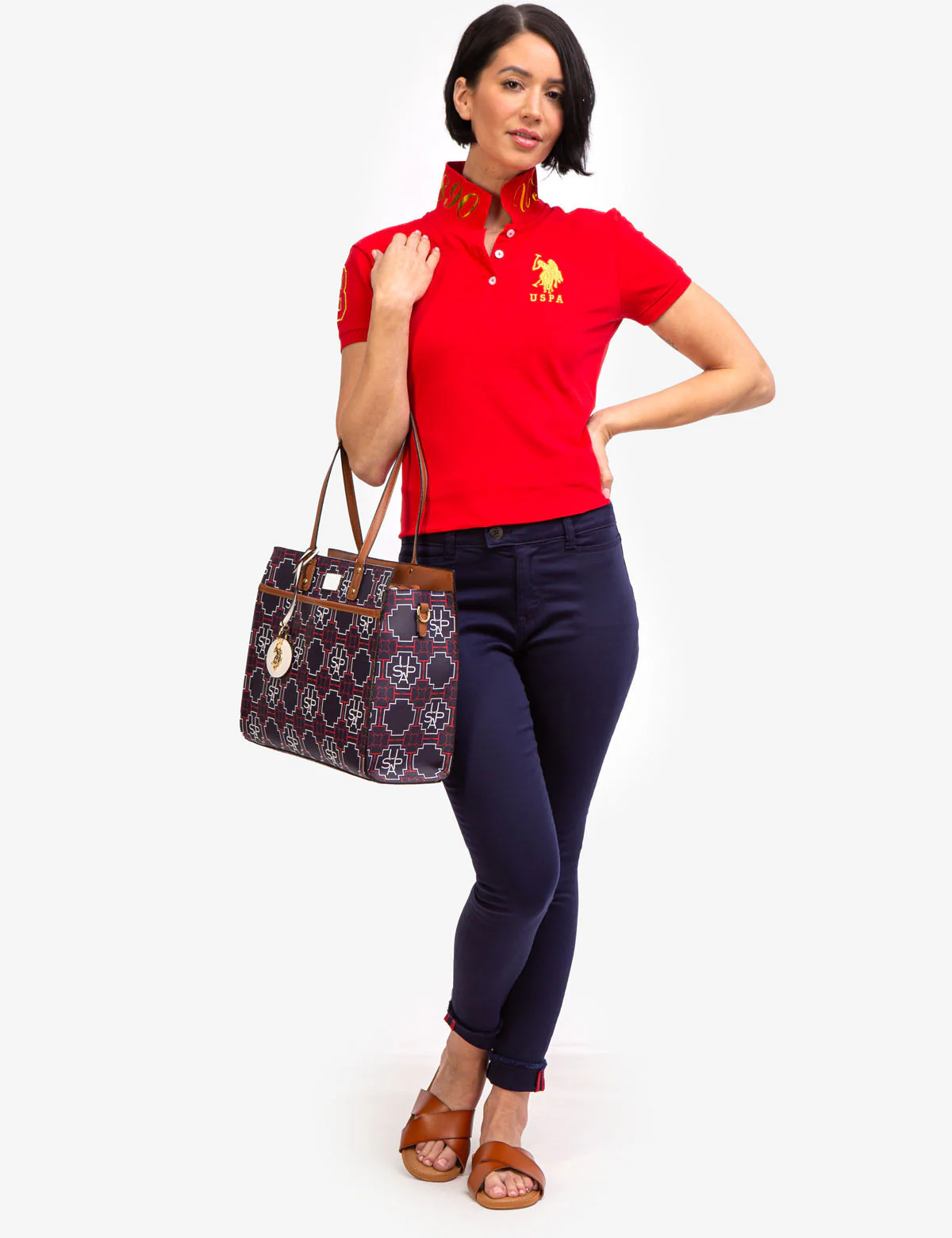 USPA METALLIC PRINT POLO SHIRT - Image 3