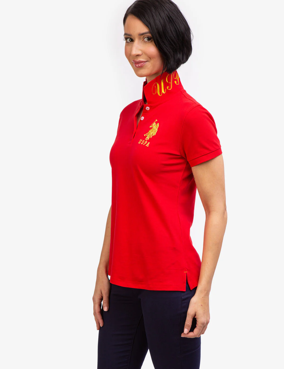 USPA METALLIC PRINT POLO SHIRT - Image 4