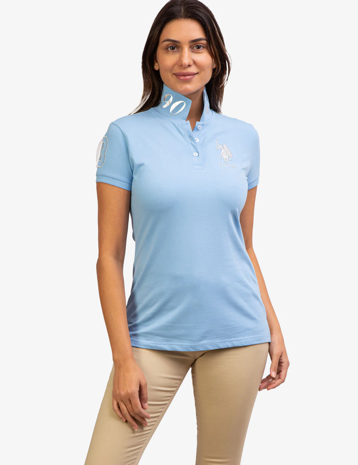 USPA METALLIC PRINT POLO SHIRT - Image 6
