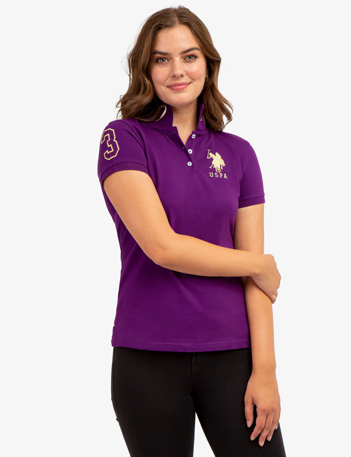 USPA METALLIC PRINT POLO SHIRT - Image 2