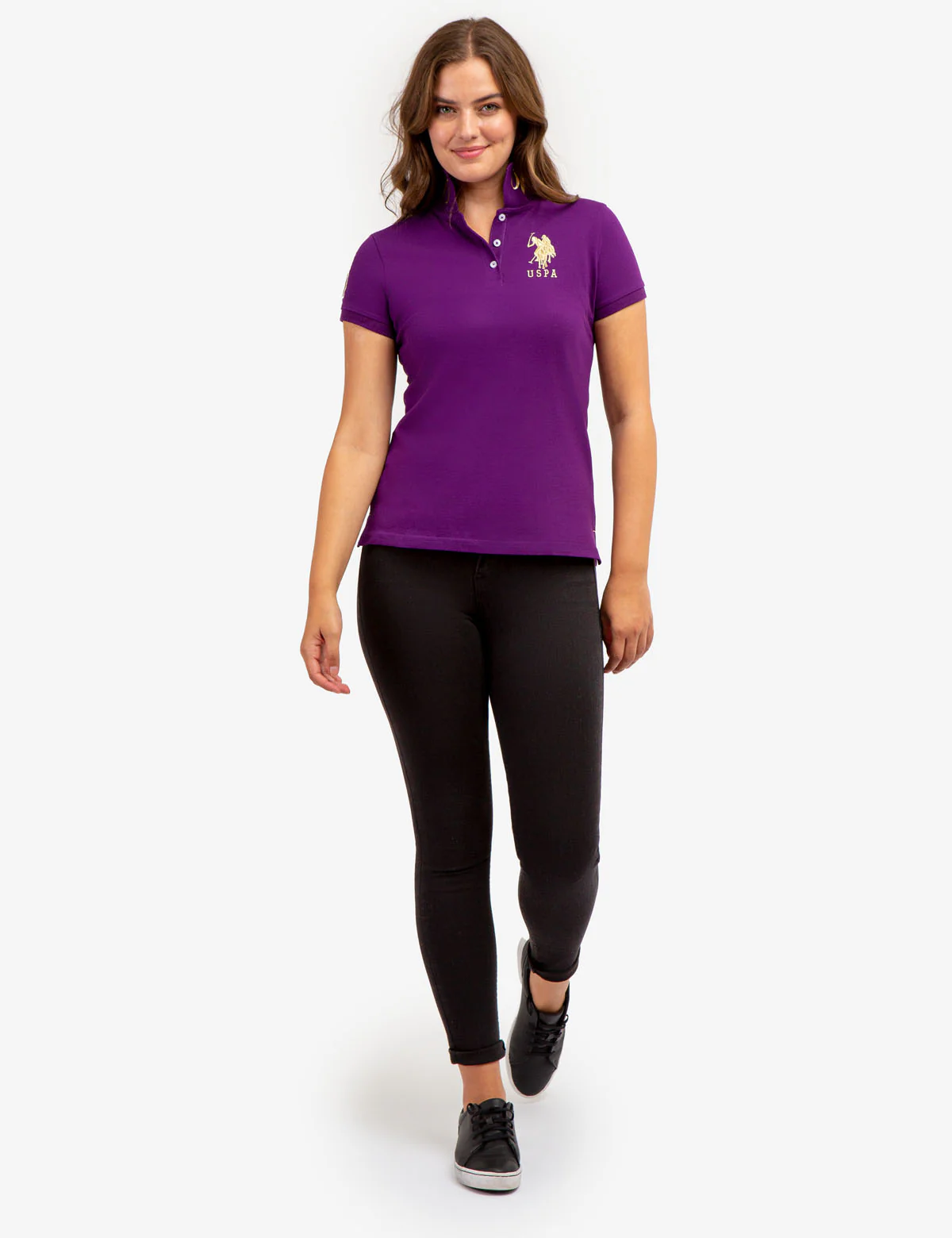 USPA METALLIC PRINT POLO SHIRT - Image 3