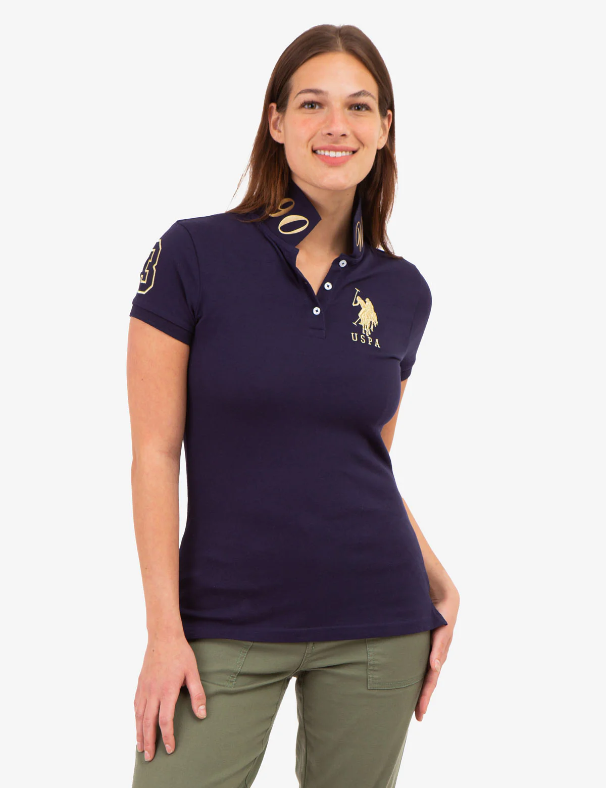 USPA METALLIC PRINT POLO SHIRT - Image 10