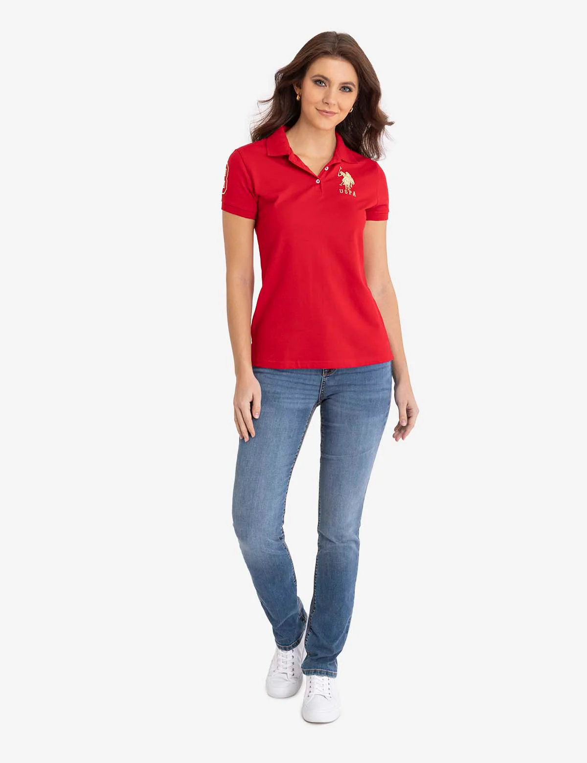 USPA METALLIC PRINT POLO SHIRT - Image 3