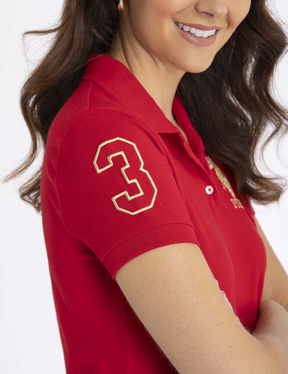 USPA METALLIC PRINT POLO SHIRT - Image 4