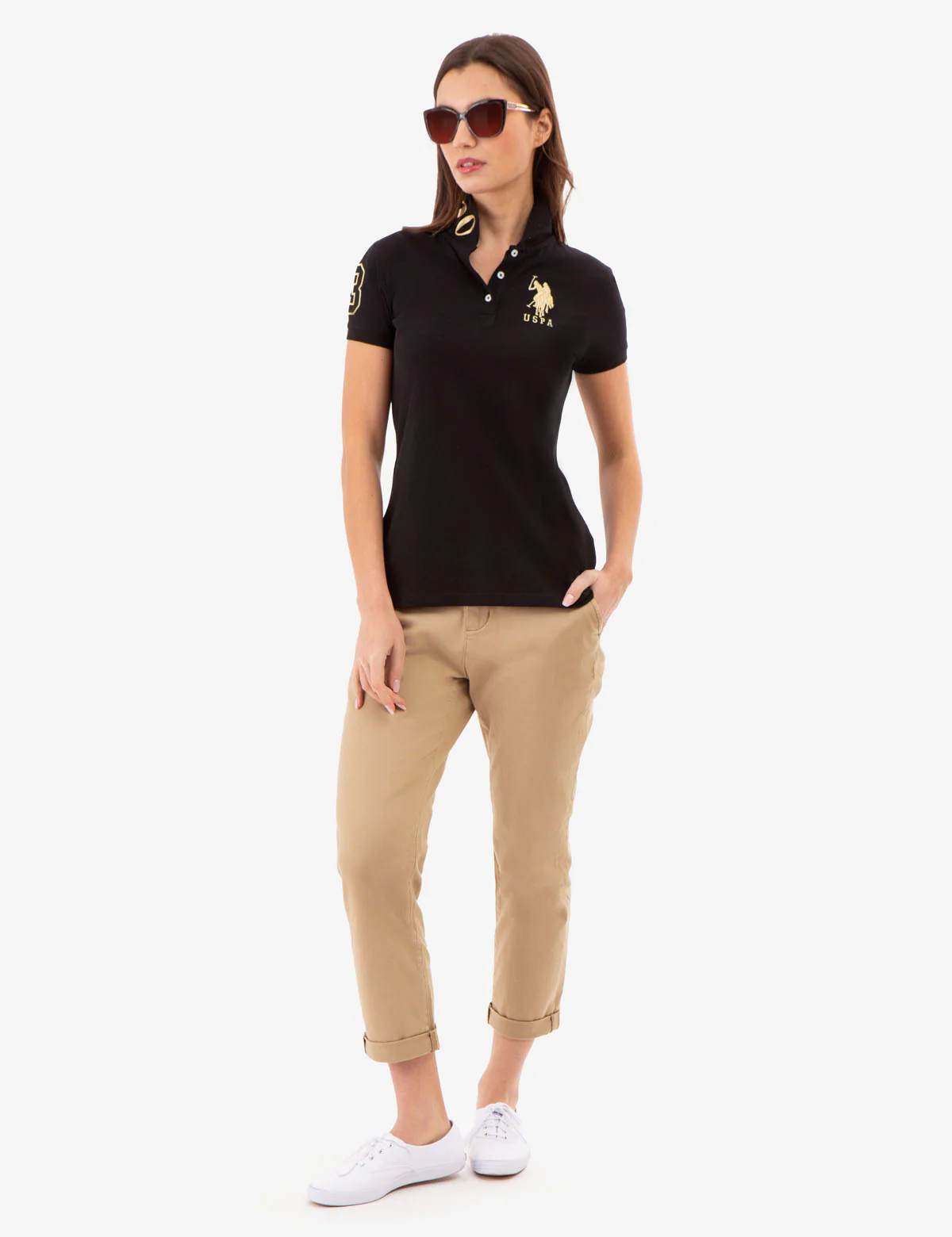 USPA METALLIC PRINT POLO SHIRT - Image 8