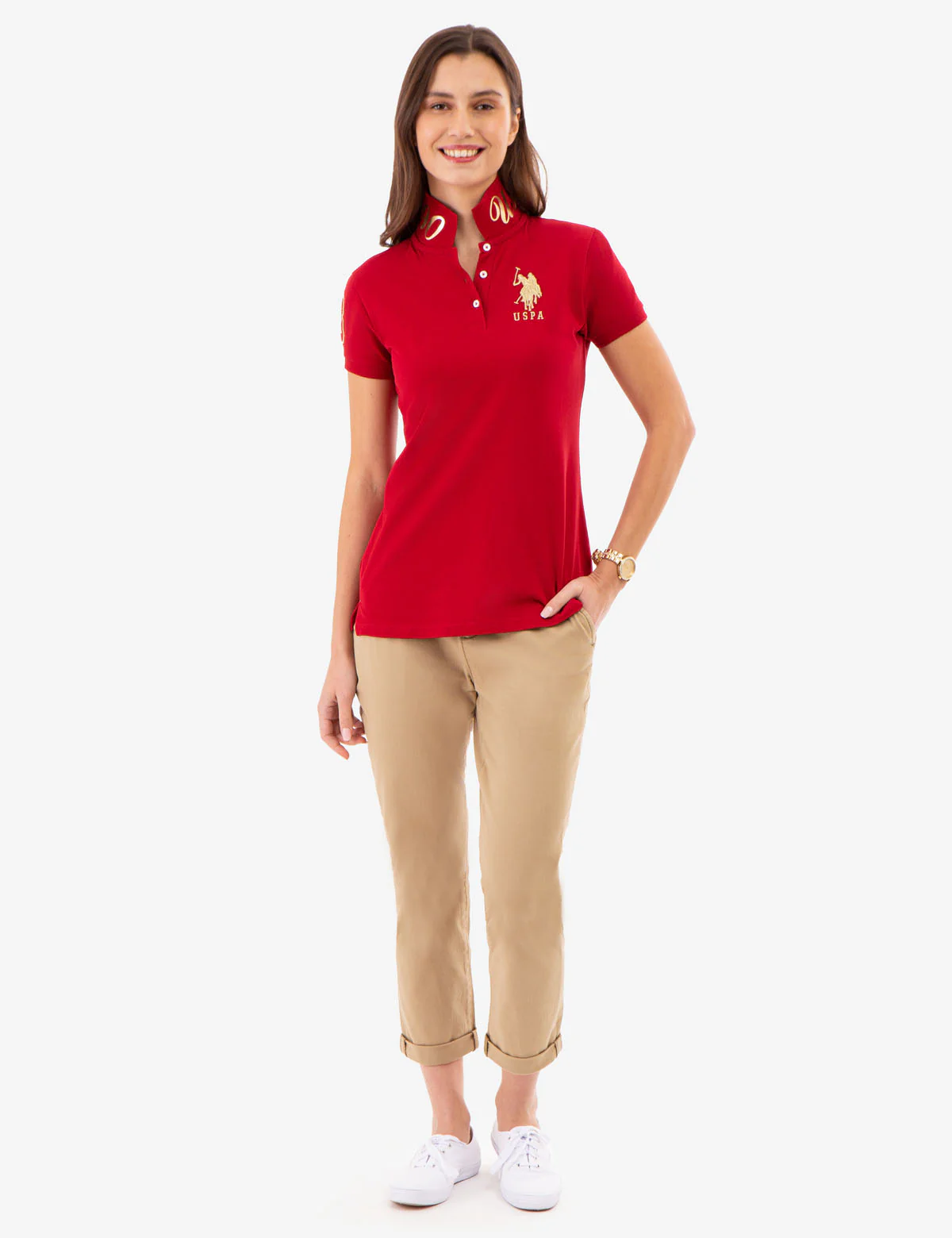 USPA METALLIC PRINT POLO SHIRT - Image 9