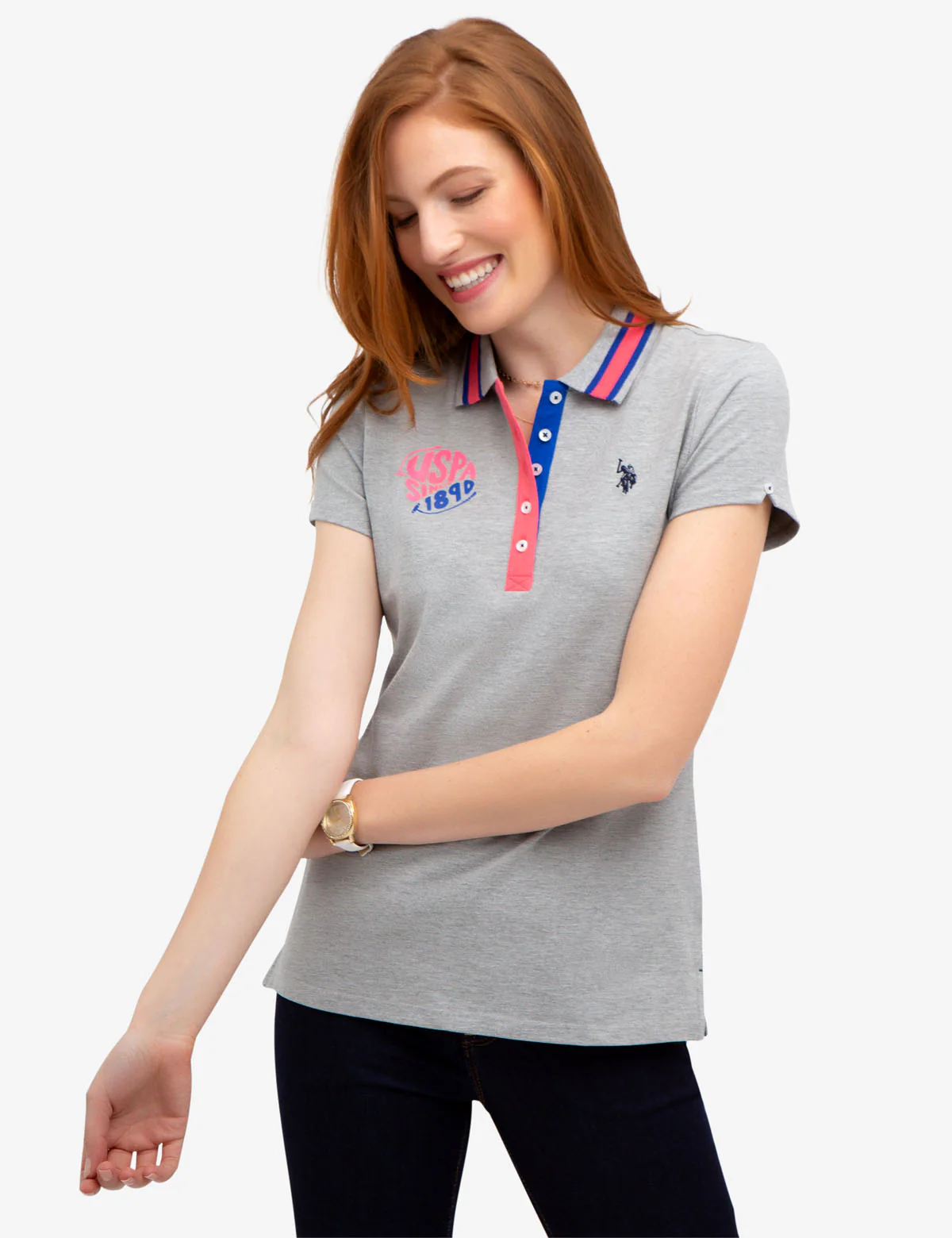 USPA CONTRAST COLLAR POLO SHIRT - Image 4