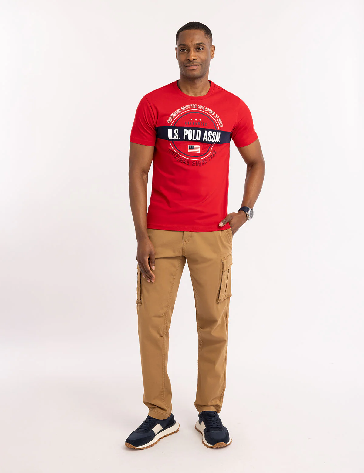 USPA PIECED CIRCLE LOGO JERSEY T-SHIRT - Image 3