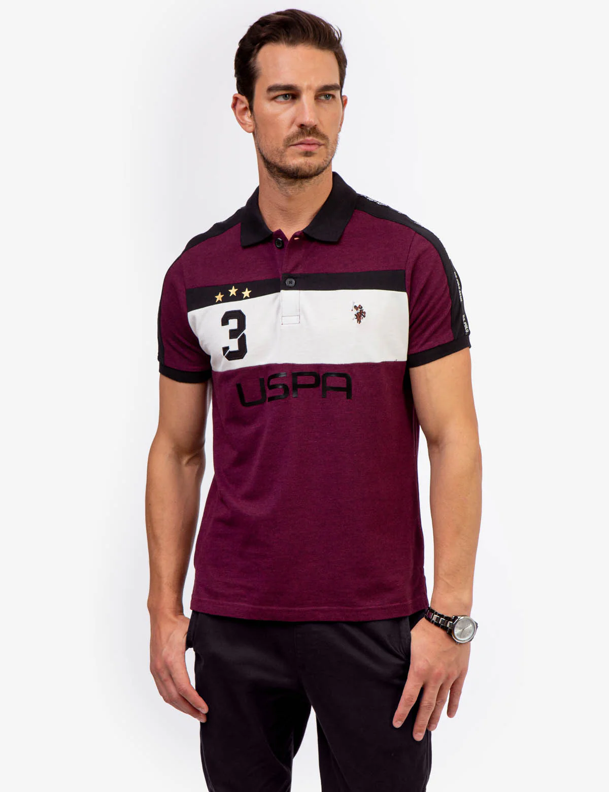 USPA PIQUE COLORBLOCK POLO SHIRT