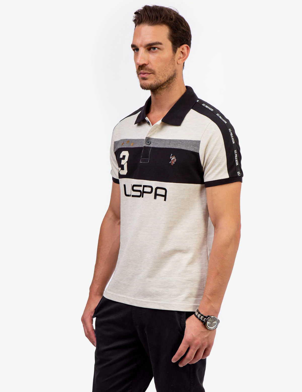 USPA PIQUE COLORBLOCK POLO SHIRT - Image 15
