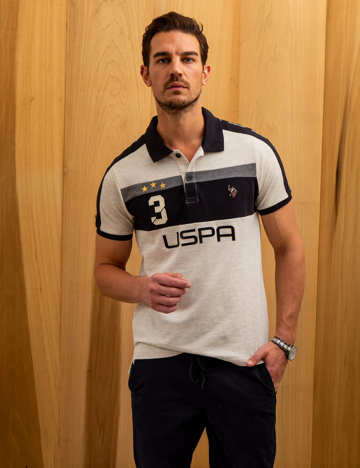 USPA PIQUE COLORBLOCK POLO SHIRT - Image 16