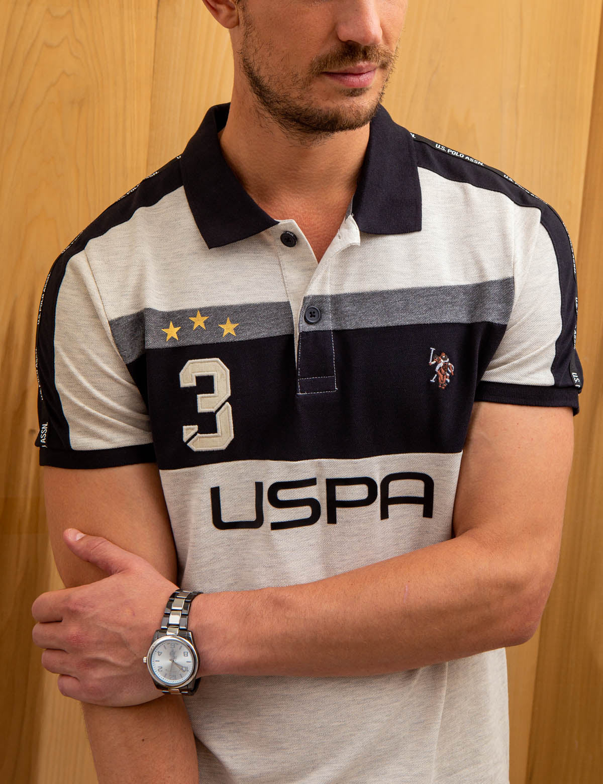 USPA PIQUE COLORBLOCK POLO SHIRT - Image 18