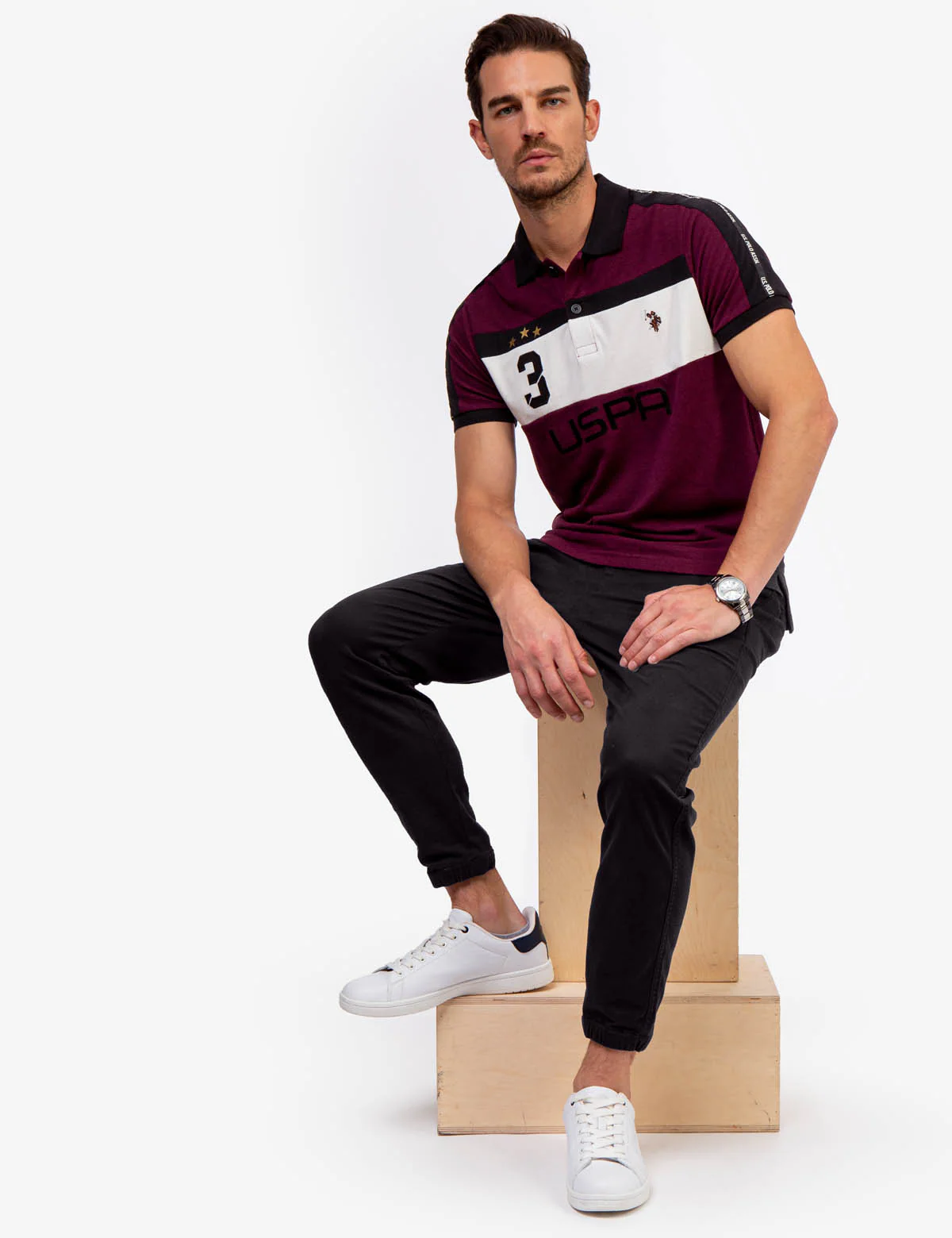 USPA PIQUE COLORBLOCK POLO SHIRT - Image 2