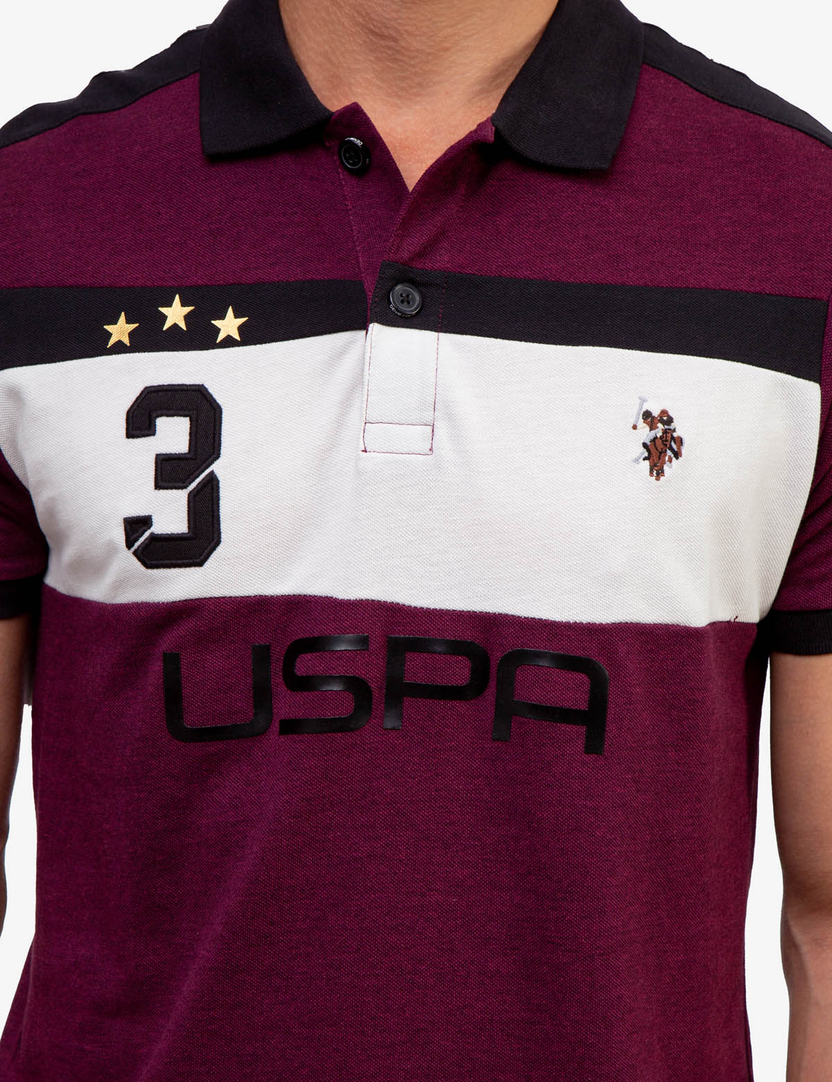 USPA PIQUE COLORBLOCK POLO SHIRT - Image 5