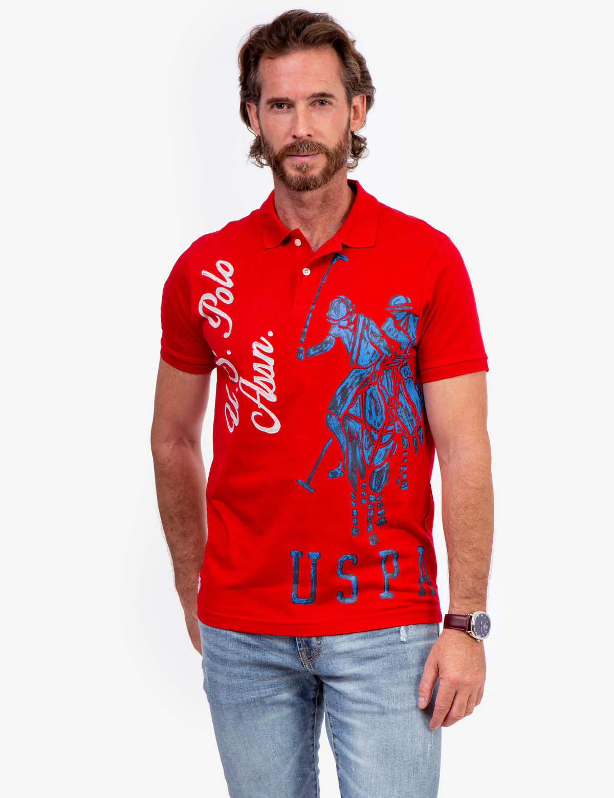USPA PRINTED GRAPHIC POLO SHIRT - Image 6