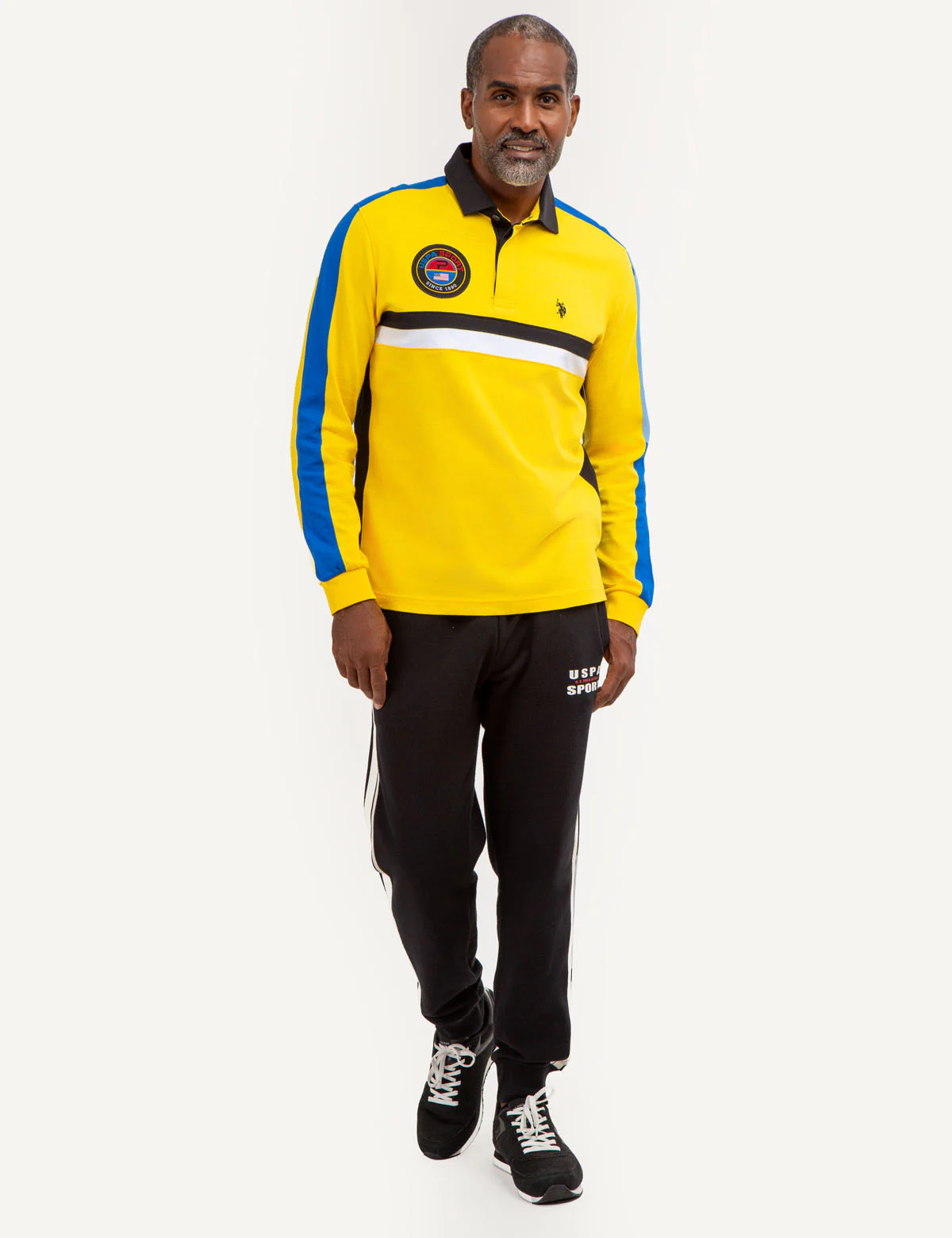 USPA SPORT COLORBLOCK LONG SLEEVE POLO SHIRT - Image 3