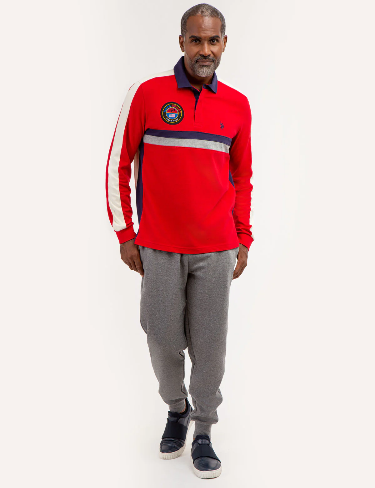 USPA SPORT COLORBLOCK LONG SLEEVE POLO SHIRT - Image 7