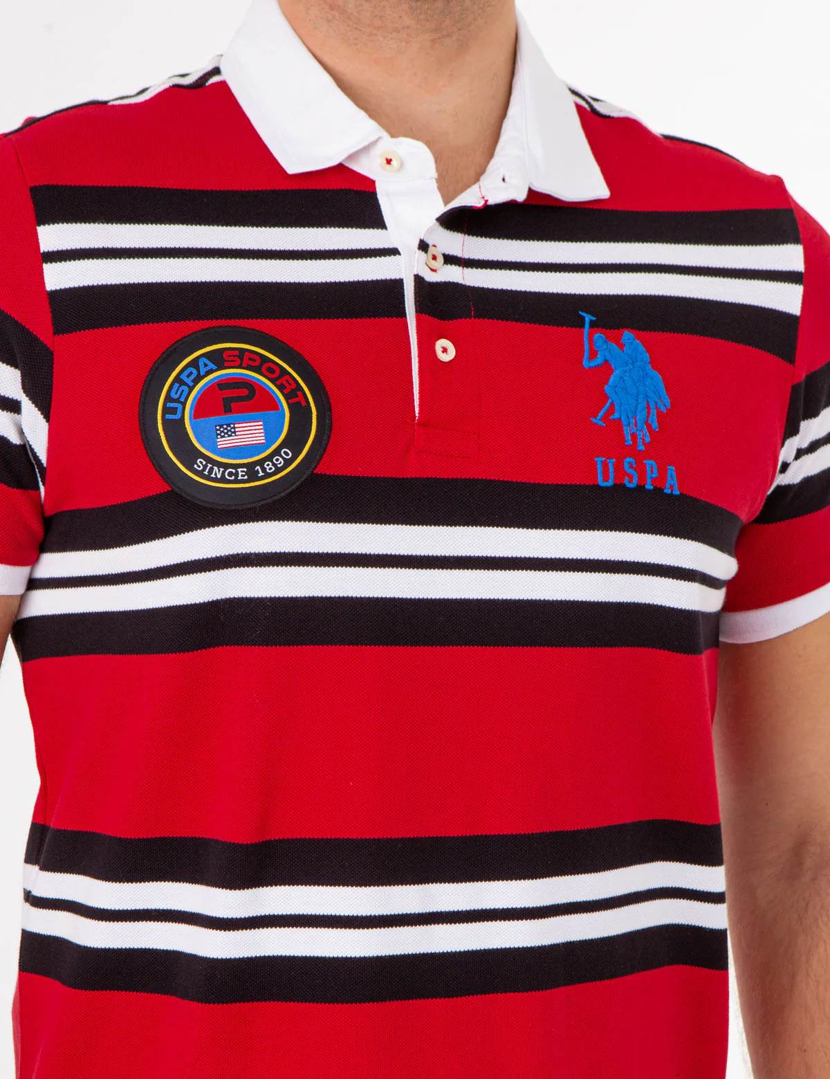 USPA SPORT YARN DYE STRIPE POLO SHIRT - Image 12