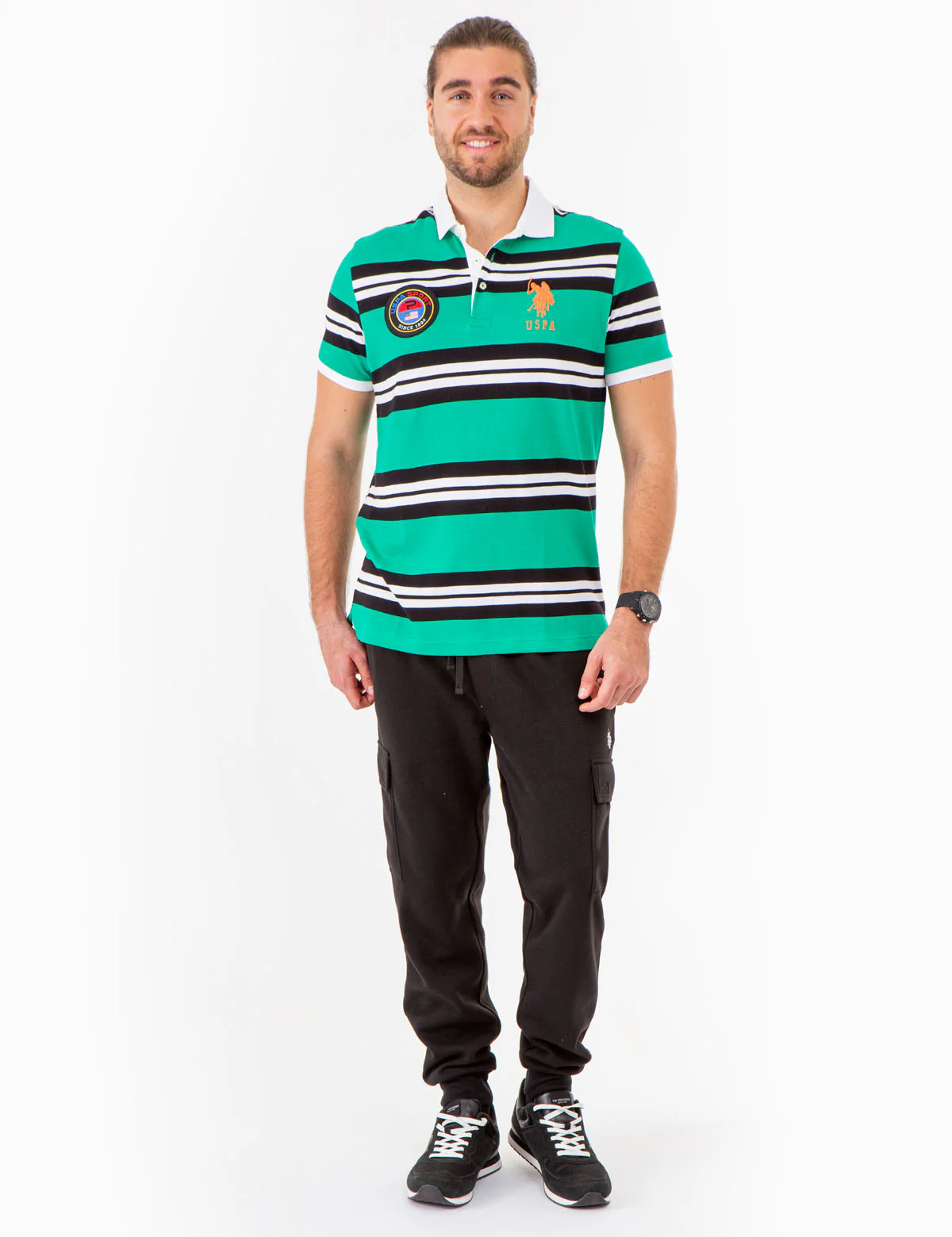 USPA SPORT YARN DYE STRIPE POLO SHIRT - Image 15