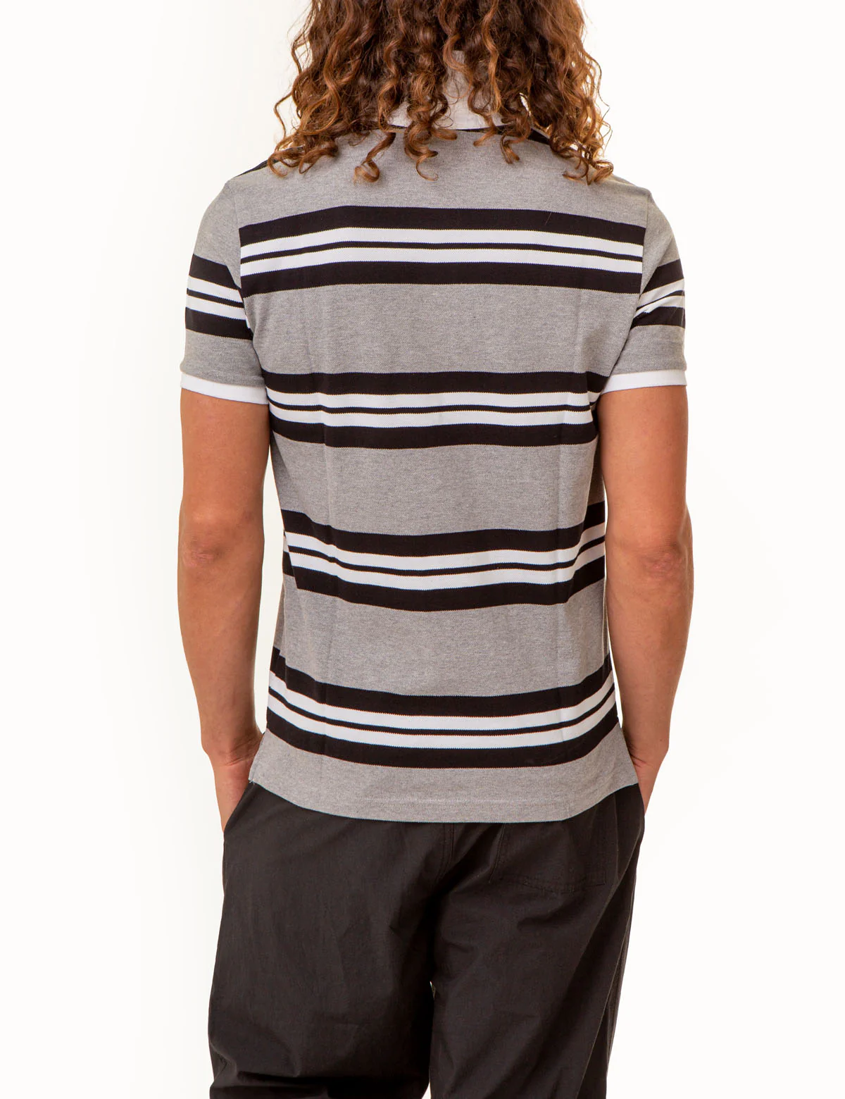 USPA SPORT YARN DYE STRIPE POLO SHIRT - Image 4