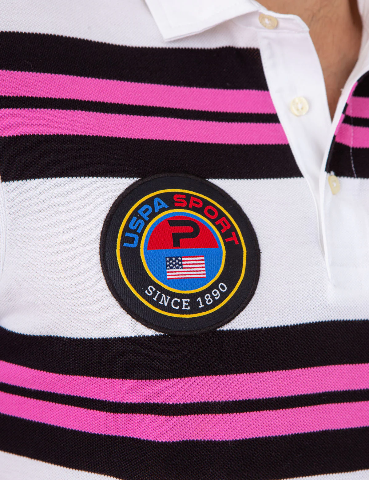 USPA SPORT YARN DYE STRIPE POLO SHIRT - Image 9