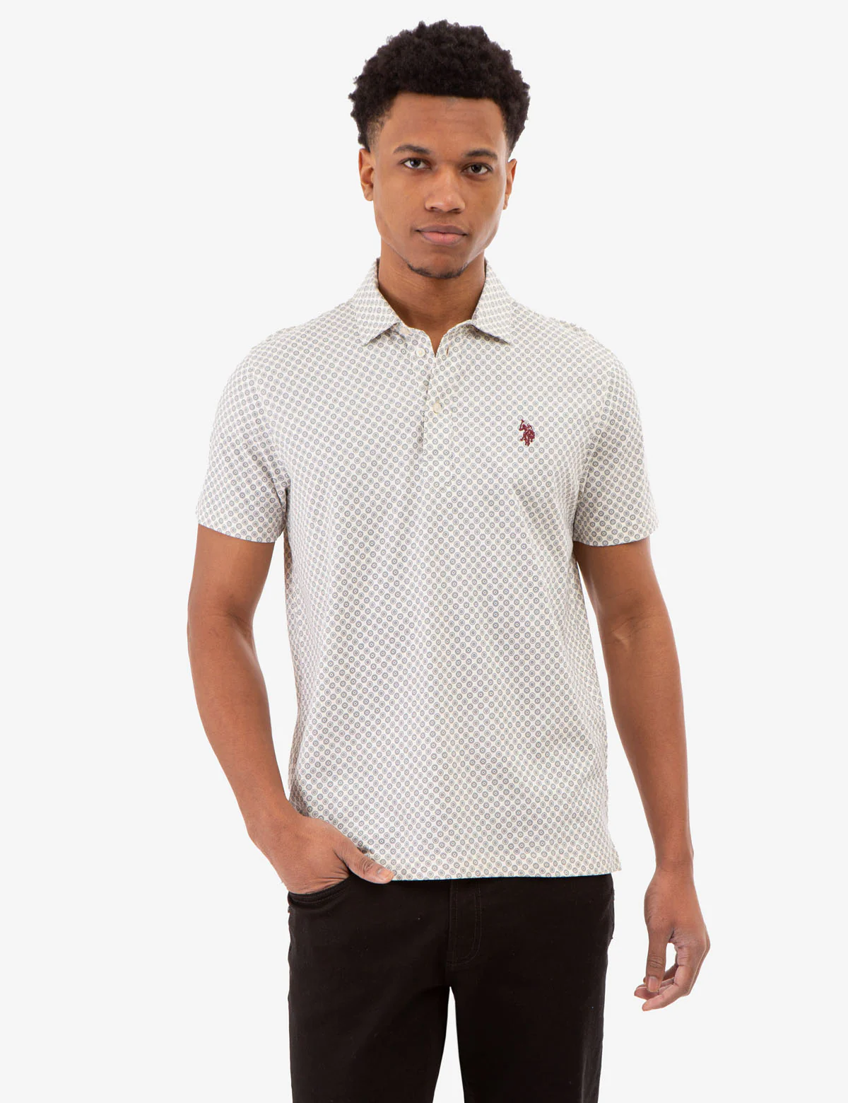 JERSEY PRINTED POLO SHIRT