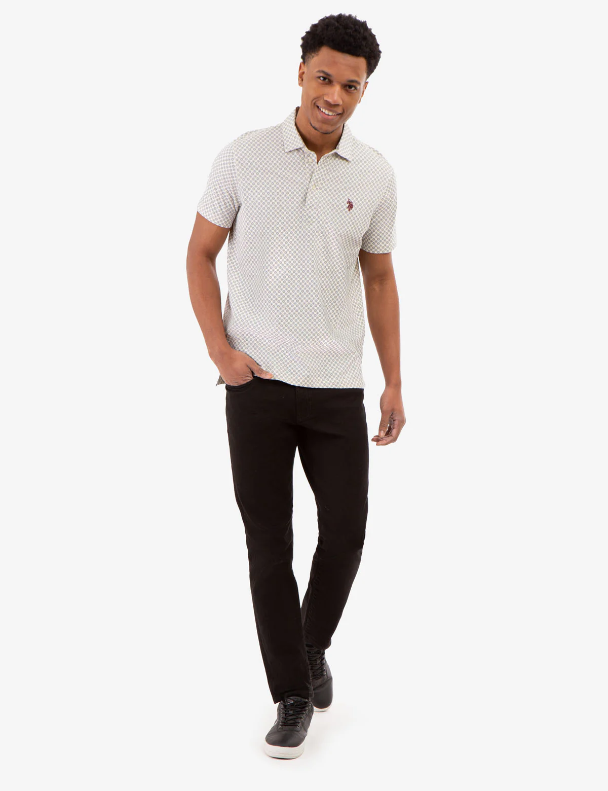 JERSEY PRINTED POLO SHIRT - Image 3