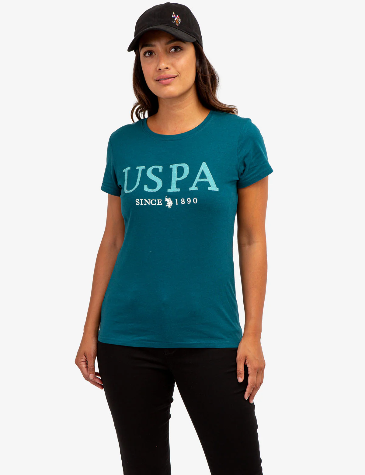 USPA STITCH APPLIQUE CREW NECK T-SHIRT - Image 4