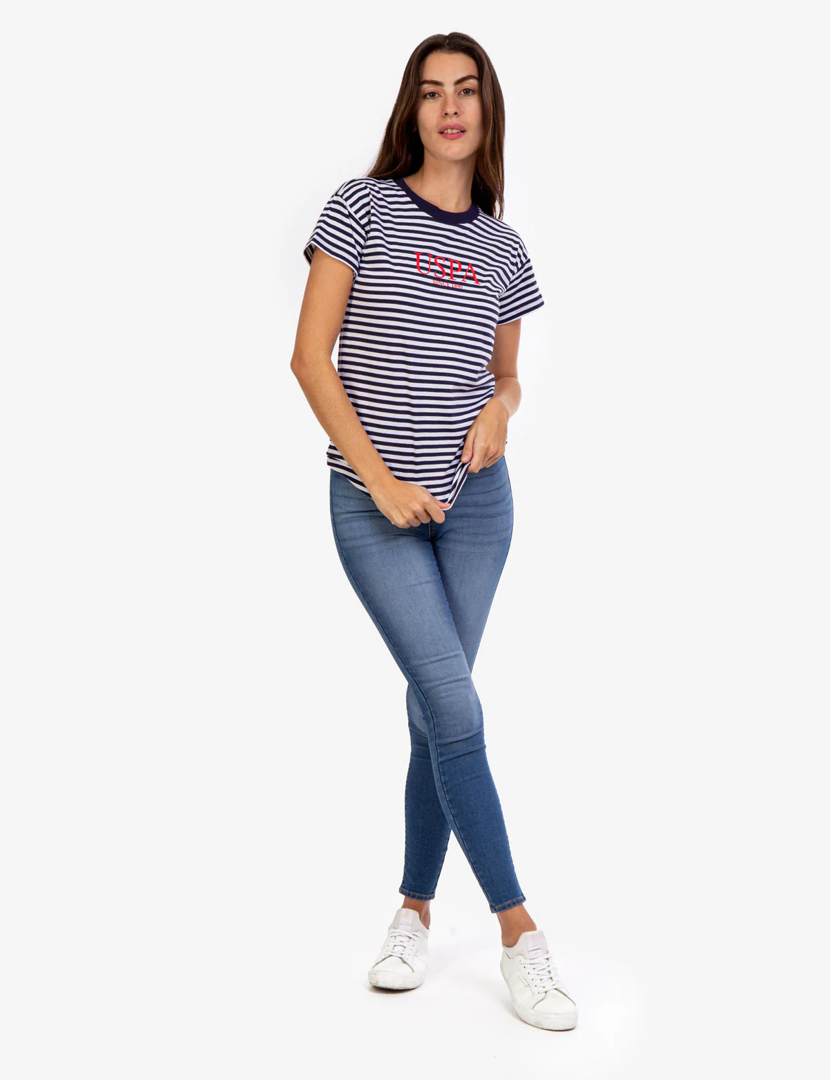 USPA STRIPE CREW NECK T-SHIRT - Image 2